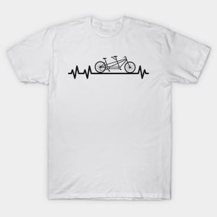 Bike Heartbeat Pulse Cyclist Partner Look T-Shirt